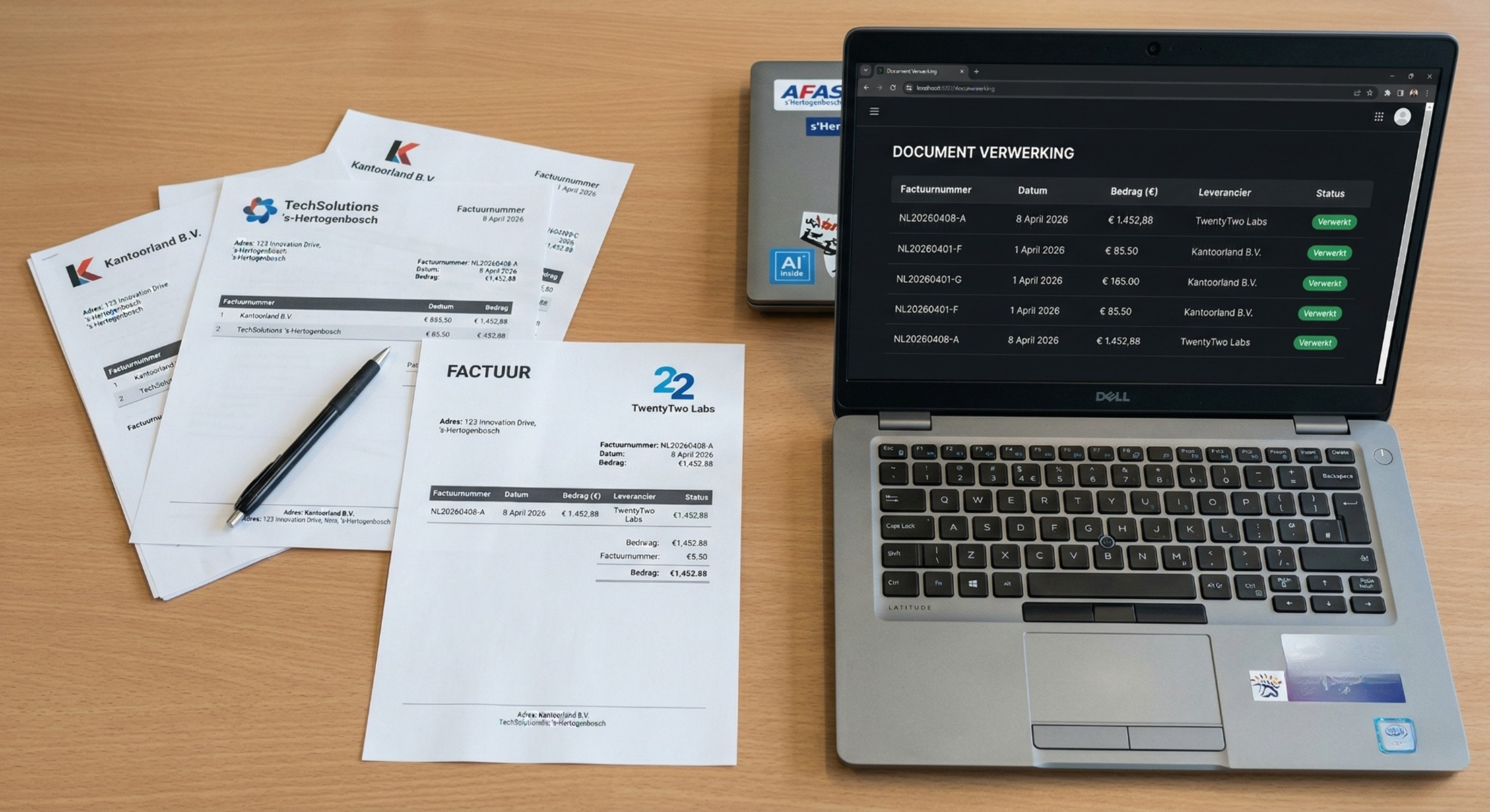 AI medewerker Sophie verwerkt automatisch facturen en bonnetjes voor de administratie