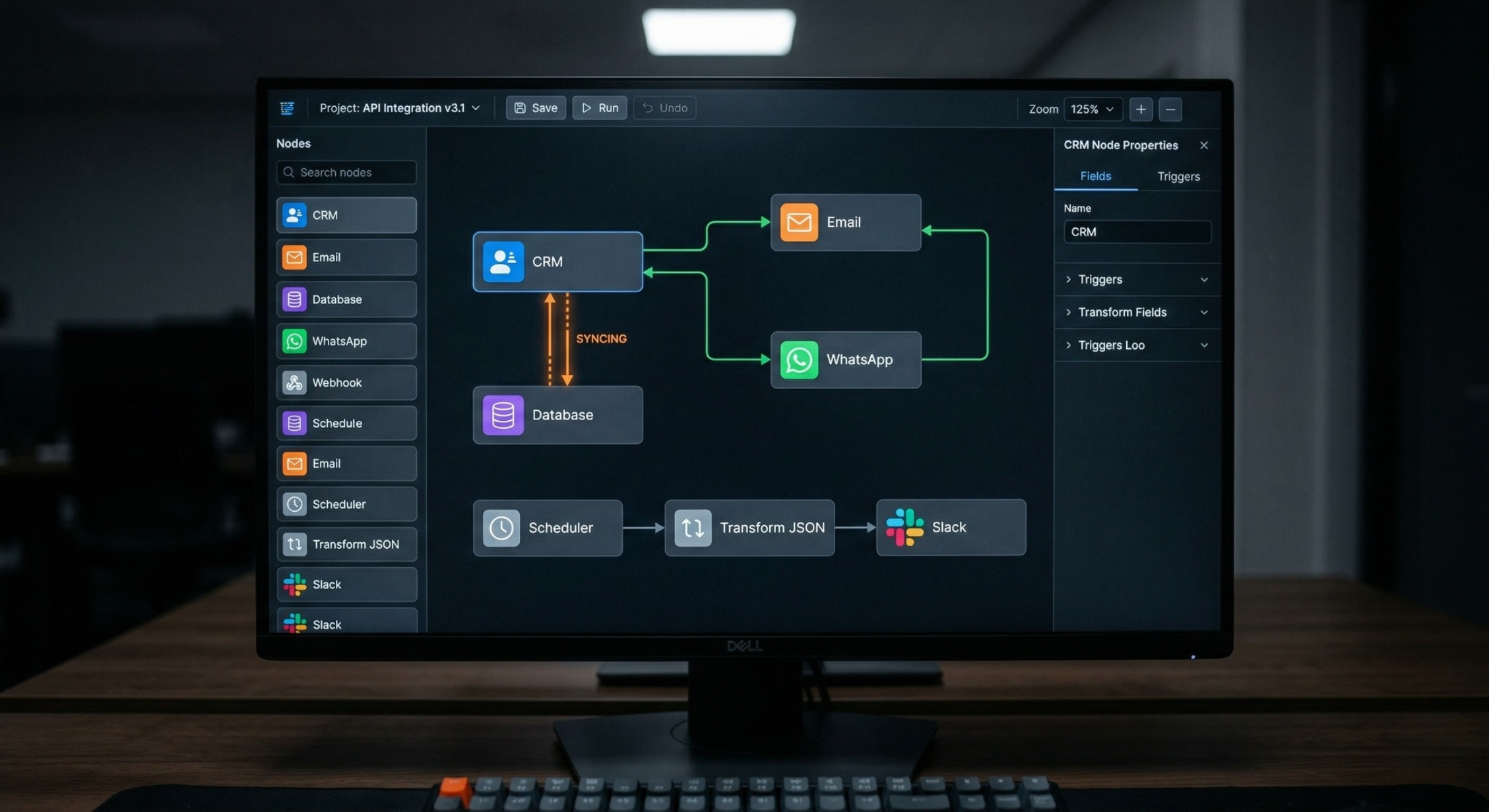 Software systemen verbonden via API koppelingen en automatische datastromen